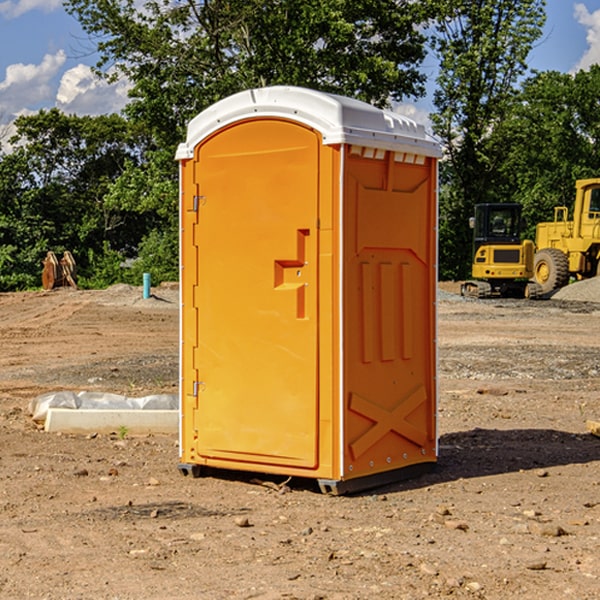 how often are the porta potties cleaned and serviced during a rental period in Kings Grant NC